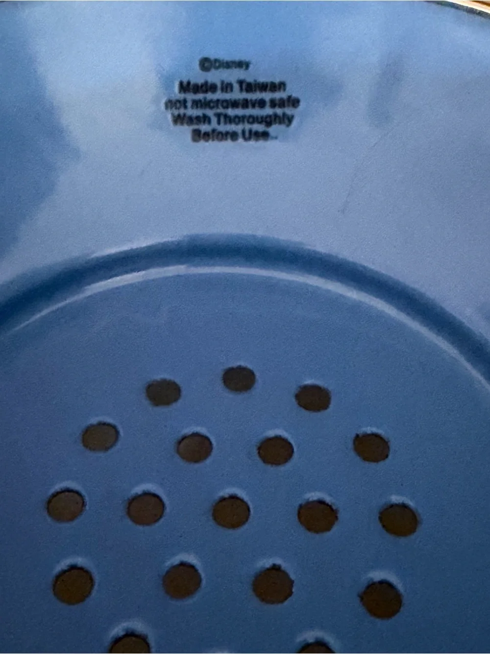 Vintage Disney Icon Blue Metal Kitchen Colander with Silver Handles